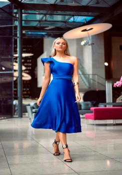 VESTIDO MIDI AZUL VESTIDO MIDI AZUL