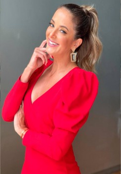 VESTIDO MIDI VERMELHO CHARRY VESTIDO MIDI VERMELHO CHARRY