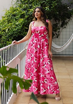 VESTIDO SUPER MIDI ESTAMPADO