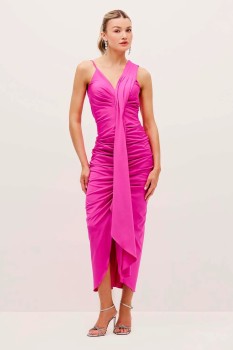 VESTIDO MIDI ROSA CHARRY