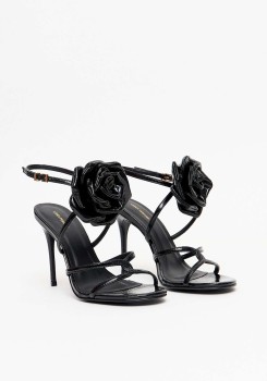 SANDÁLIA SALTO FINO FLOR LANÇA PERFUME
