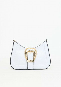 BOLSA CROSSBODY COURO COM FIVELA CROCO LANÇA PERFUME