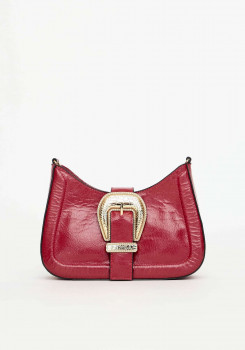 BOLSA CROSSBODY COURO COM FIVELA CROCO LANÇA PERFUME