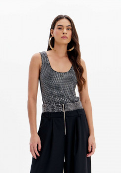 BLUSA REGATA SHINE DECOTE U LANÇA PERFUME