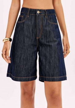 BERMUDA JEANS COMFORT CINTURA ALTA LANÇA PERFUME