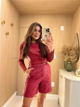 BLUSA CROPPED LISA COM TRANSPASSE CHARRY