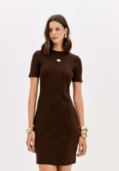 VESTIDO CURTO DE MANGAS CURTAS LANÇA PERFUME