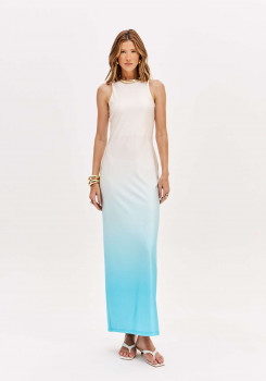 VESTIDO SUPER MIDI COM FENDA POSTERIOR LANÇA PERFUME