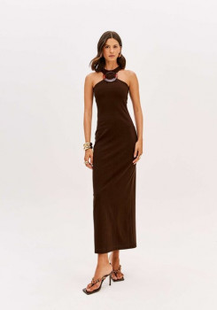 VESTIDO SUPER MIDI COM AVIAMENTO LANÇA PERFUME