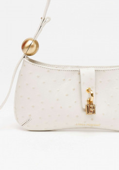 BOLSA SHOULDER COURO COM CADEADO LANÇA PERFUME