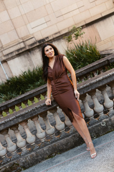 VESTIDO ANDRESSA MARROM ZAYA