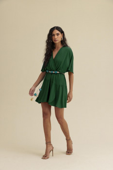 VESTIDO CURTO VERDE CHARRY