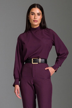 BLUSA LISA COM BABADOS PLISSADOS CHARRY