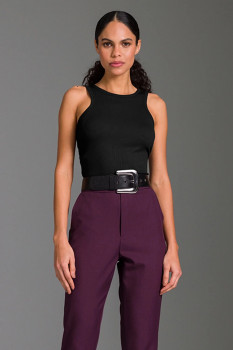 BLUSA AJUSTADA LISA CAVA AMERICANA PRETA CHARRY