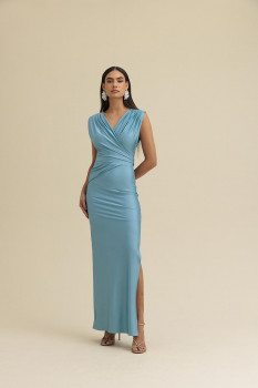 VESTIDO LONGO COM RECORTES