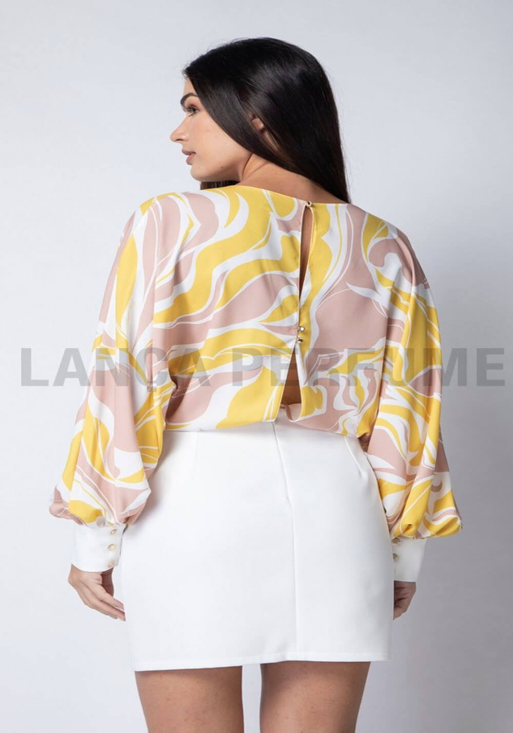 VESTIDO MANGA LONGA ESTAMPADO LANÇA PERFUME VESTIDO MANGA LONGA ESTAMPADO LANÇA PERFUME