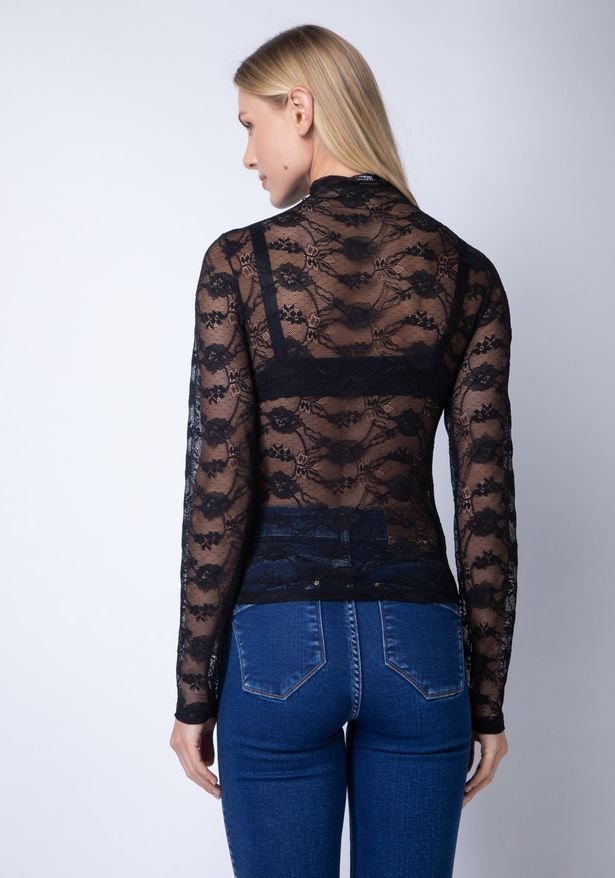 BLUSA MANGA LONGA DE RENDA PRETA LANÇA PERFUME BLUSA MANGA LONGA DE RENDA PRETA LANÇA PERFUME