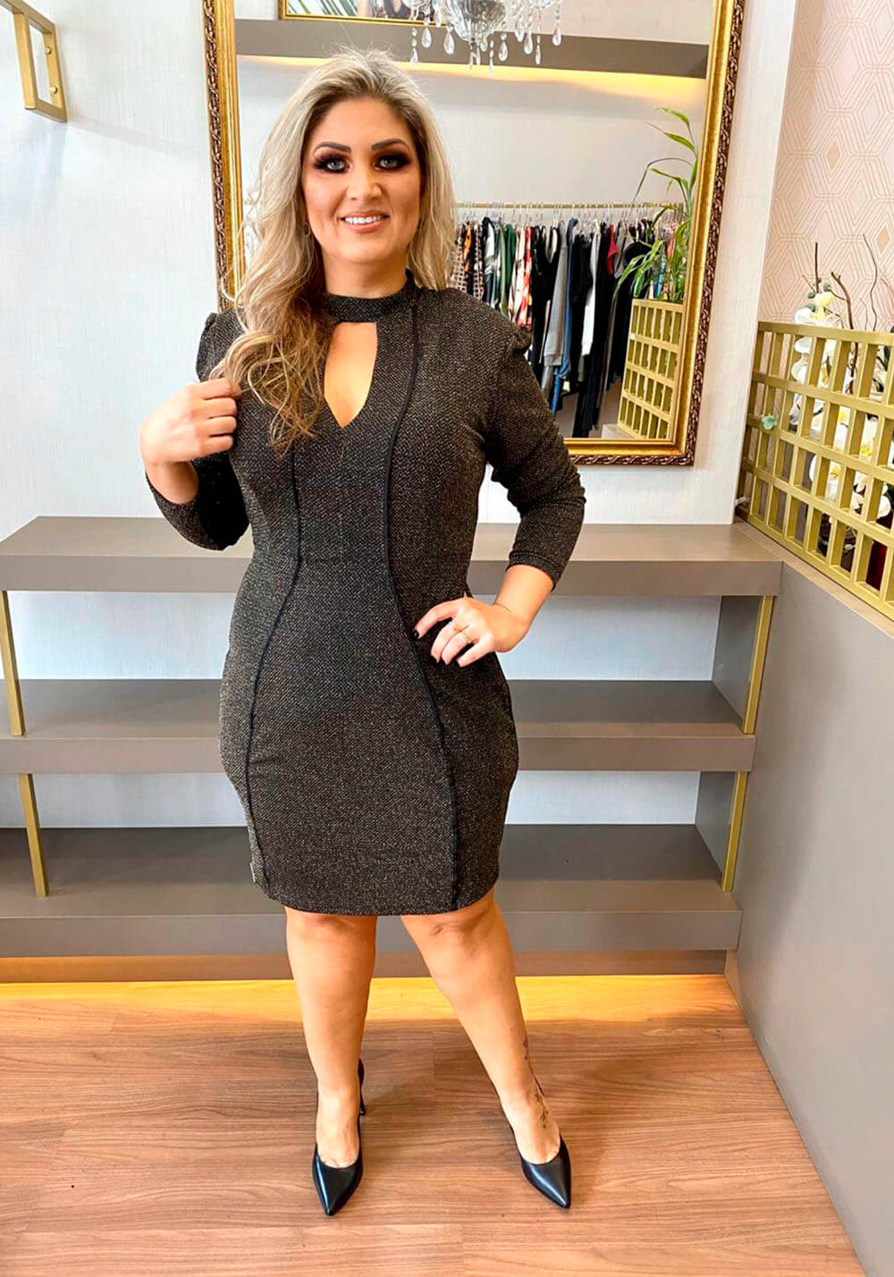 VESTIDO JUSTO DIAMOND ELEGANCE VESTIDO JUSTO DIAMOND ELEGANCE