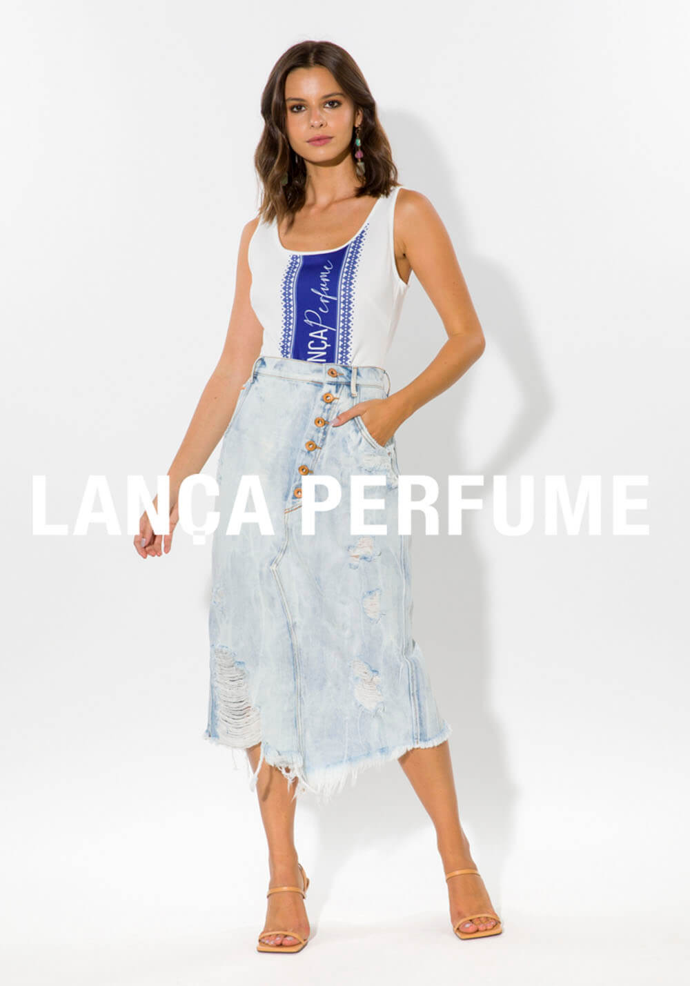 SAIA MIDI JEANS LANÇA PERFUME SAIA MIDI JEANS LANÇA PERFUME
