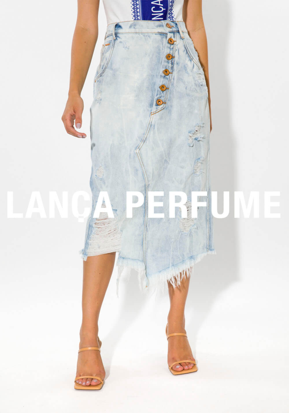 SAIA MIDI JEANS LANÇA PERFUME SAIA MIDI JEANS LANÇA PERFUME