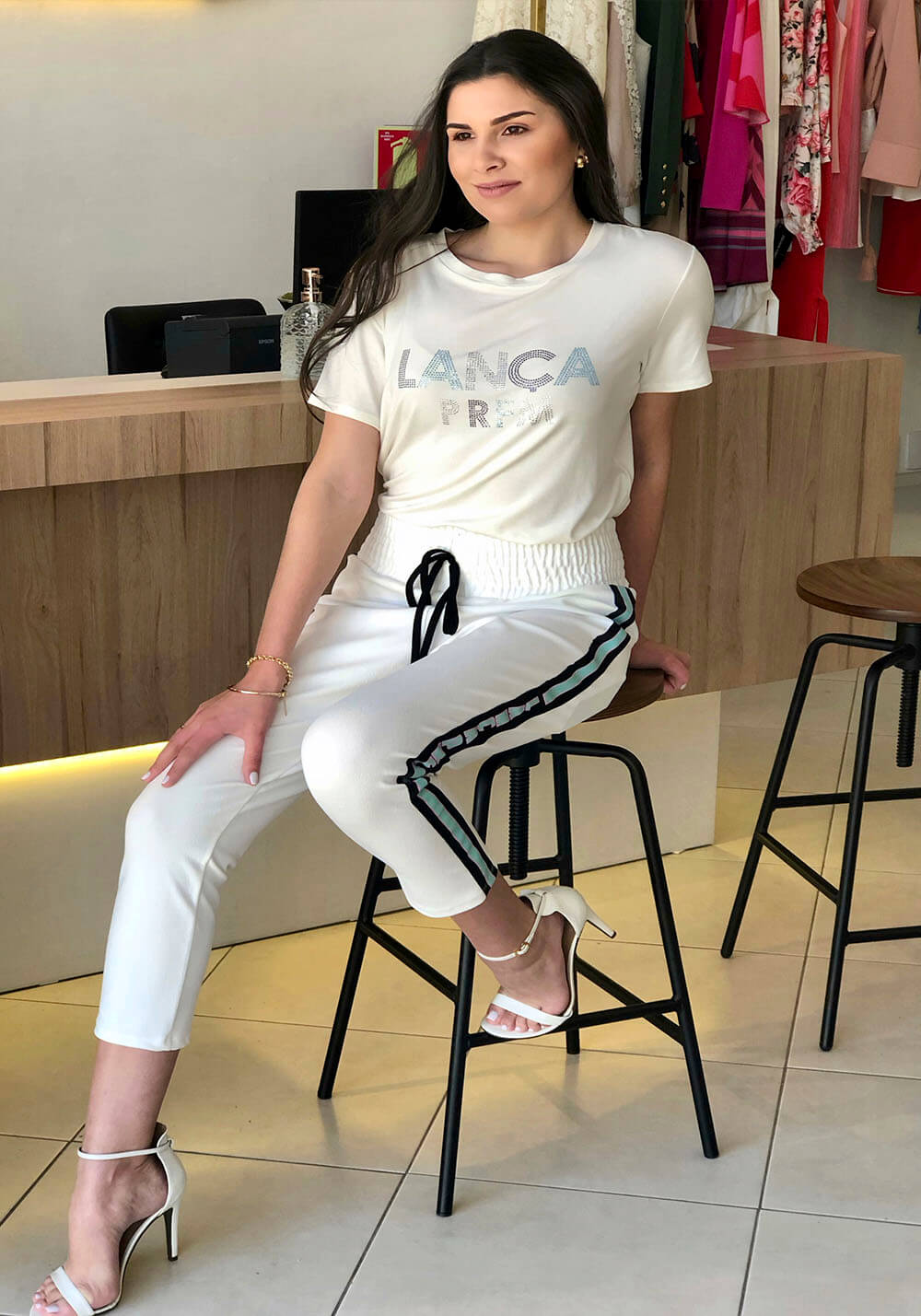 CALÇA JOGGER BRANCA LANÇA PERFUME CALÇA JOGGER BRANCA LANÇA PERFUME