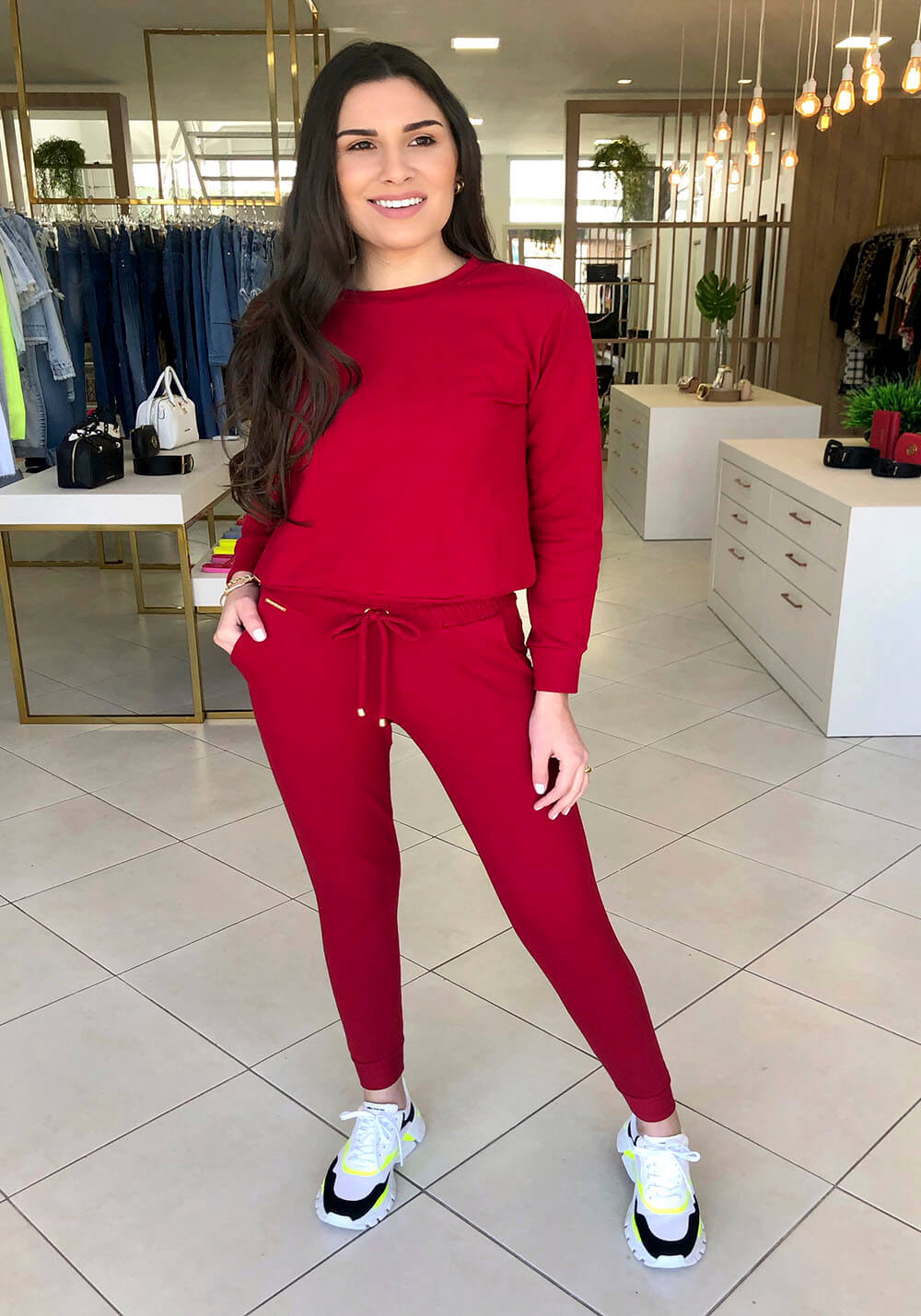 CALÇA JOGGING VERMELHO CALÇA JOGGING VERMELHO