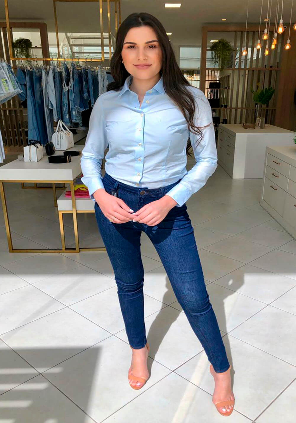 CAMISA DUDALINA AZUL CLARO CAMISA DUDALINA AZUL CLARO