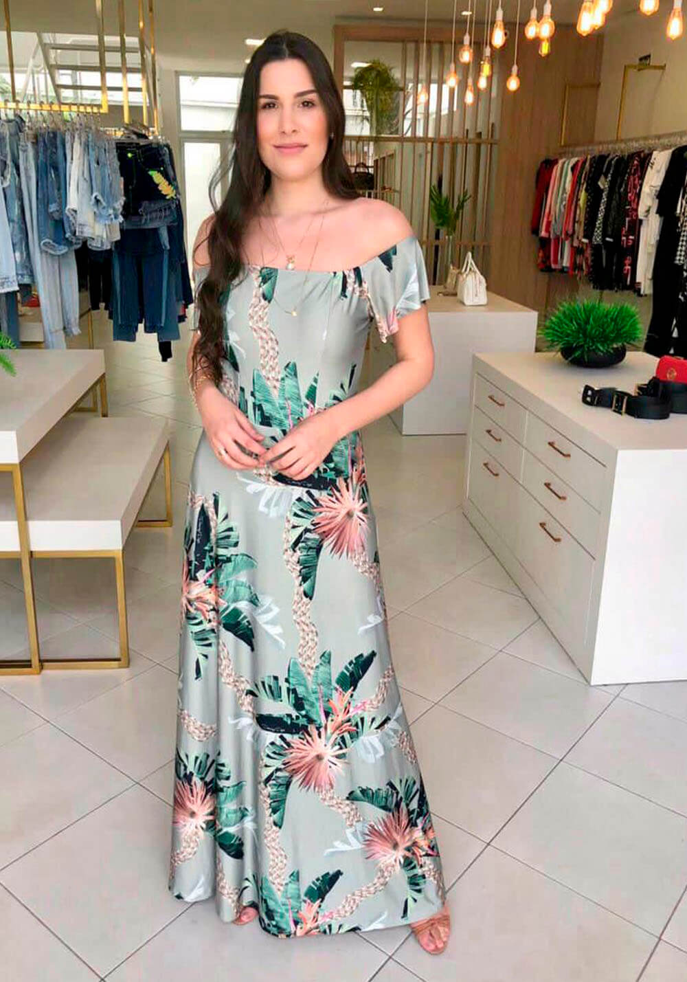 VESTIDO DANCING DAYS ESTAMPADO OMBRO A OMBRO VESTIDO DANCING DAYS ESTAMPADO OMBRO A OMBRO