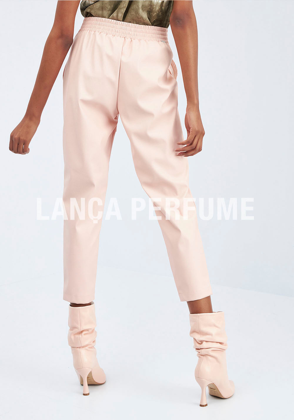 CALÇA COURO PU ROSA CALÇA COURO PU ROSA