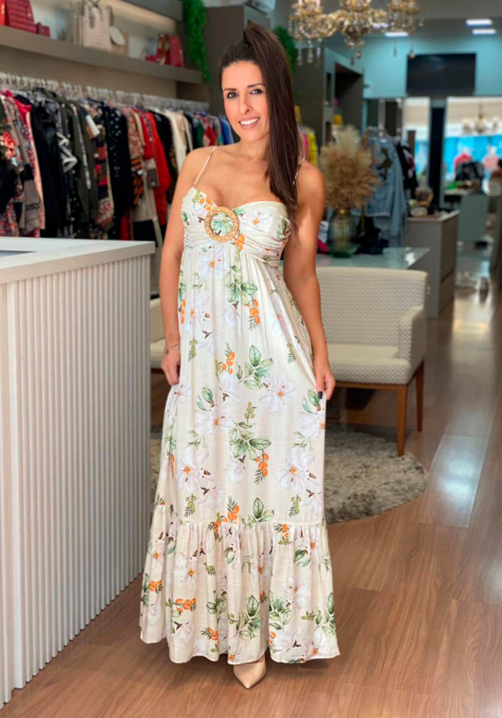 VESTIDO LONGO COM ALÇAS LANÇA PERFUME VESTIDO LONGO COM ALÇAS LANÇA PERFUME