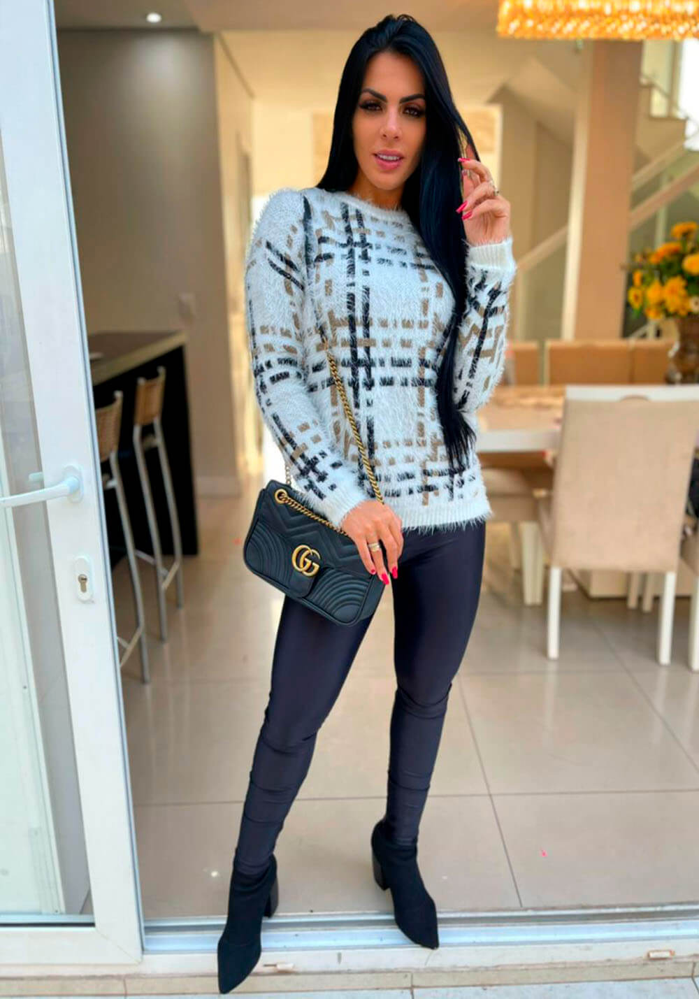 BLUSA CIDA OFF HITE ESTAMPADA BLUSA CIDA OFF HITE ESTAMPADA