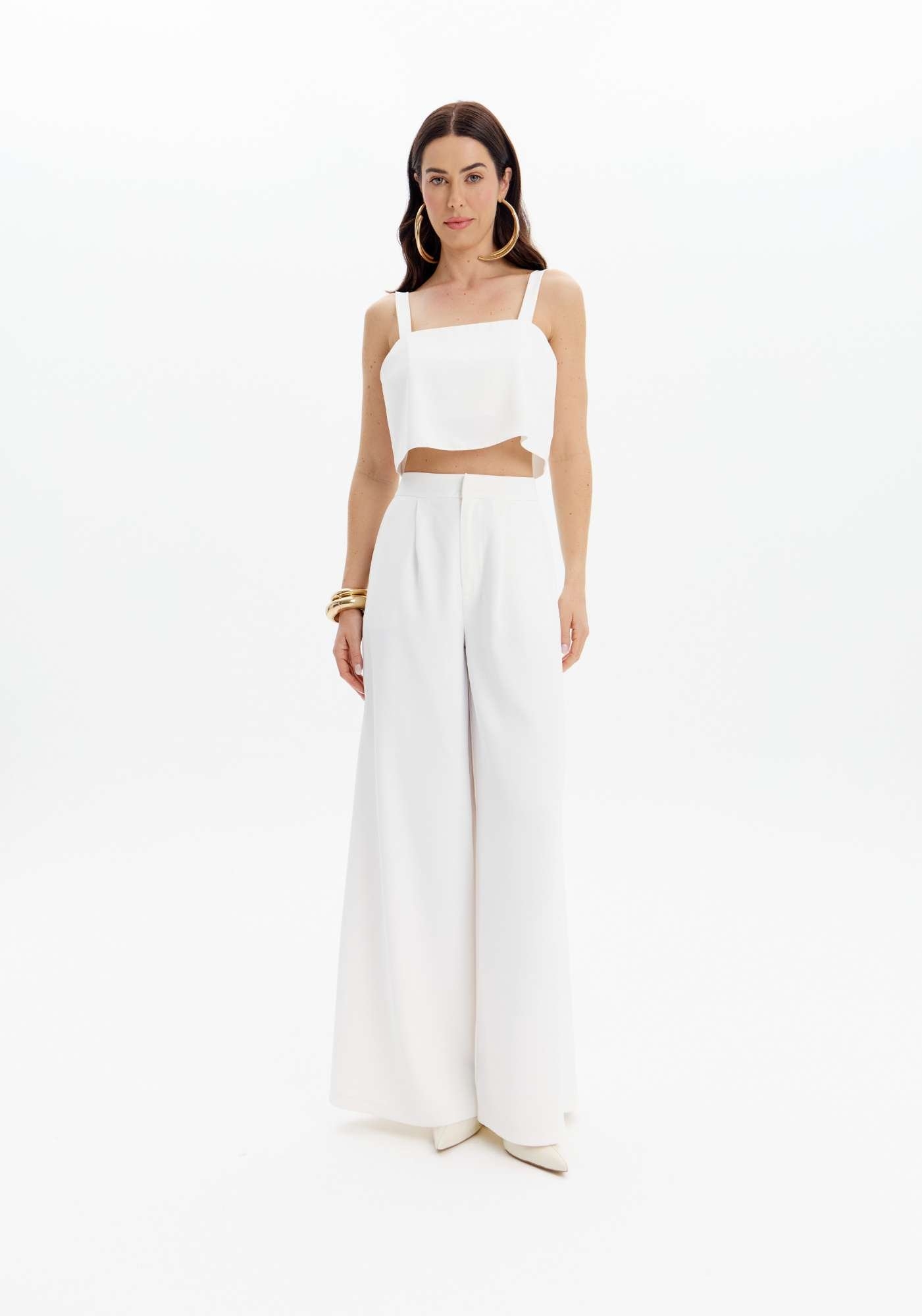CALÇA WIDE LEG CINTURA ALTA LANÇA PERFUME