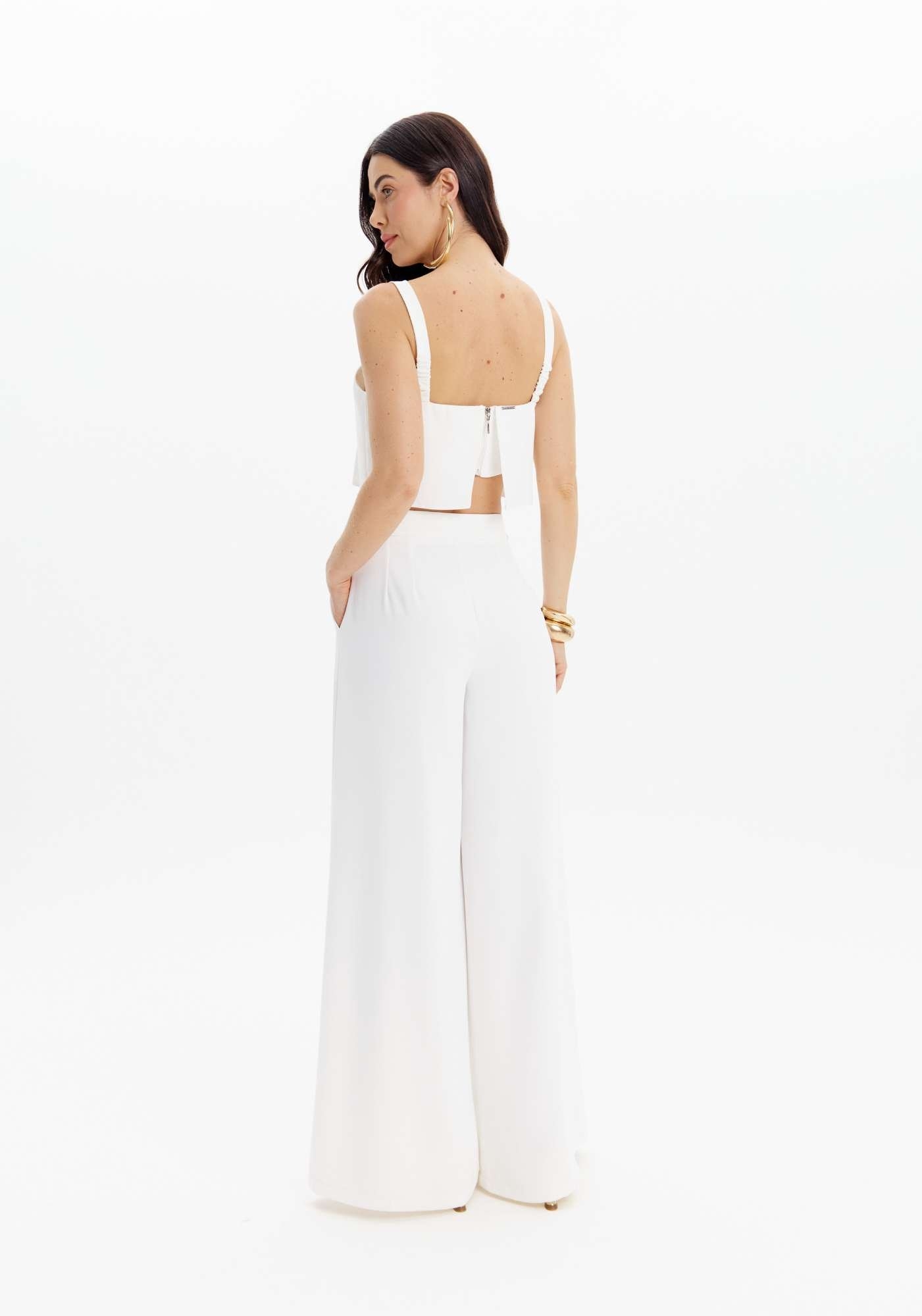 CALÇA WIDE LEG CINTURA ALTA LANÇA PERFUME