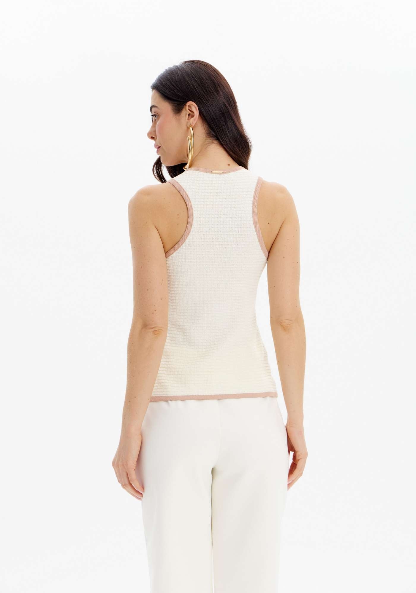 BLUSA REGATA TRICOT NADADOR LANÇA PERFUME