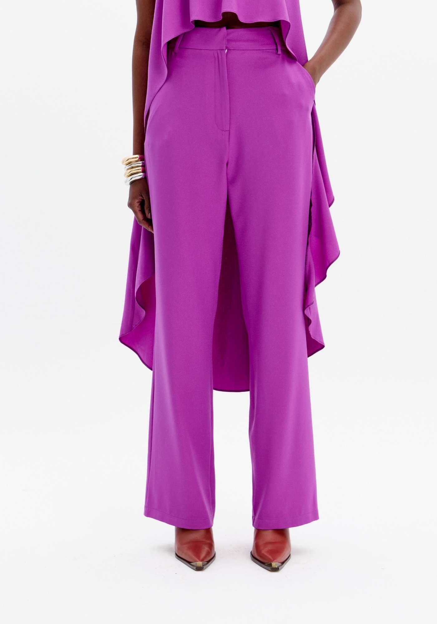 CALÇA ALFAIATARIA FULL LENGHT COM BOLSOS LANÇA PERFUME