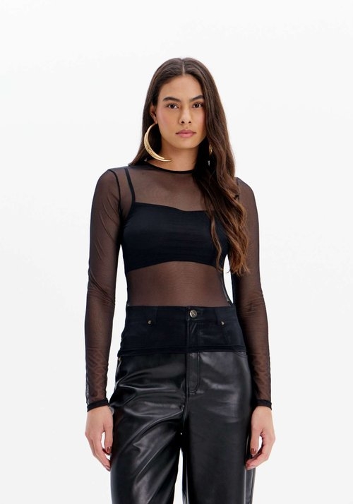 BLUSA DE TULE COM MANGAS LONGAS LANÇA PERFUME