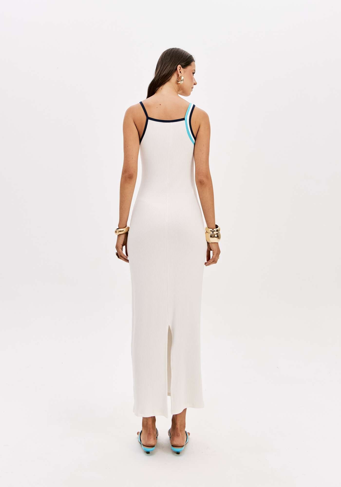 VESTIDO CANELADO SUPER MIDI LANÇA PERFUME