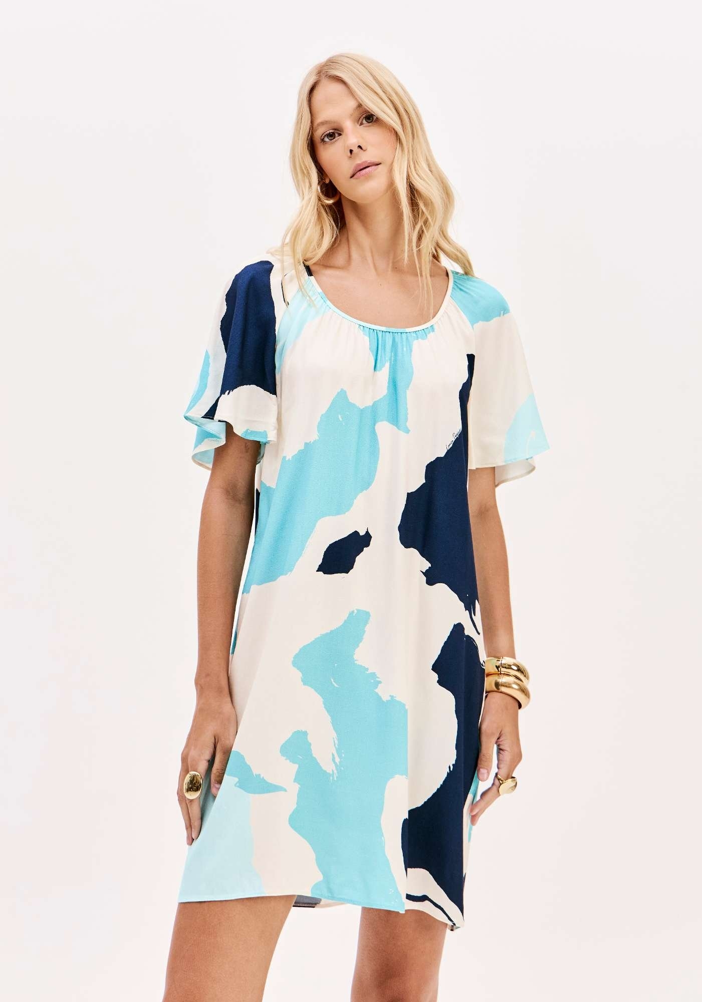 VESTIDO CURTO ESTAMPADO LANÇA PERFUME