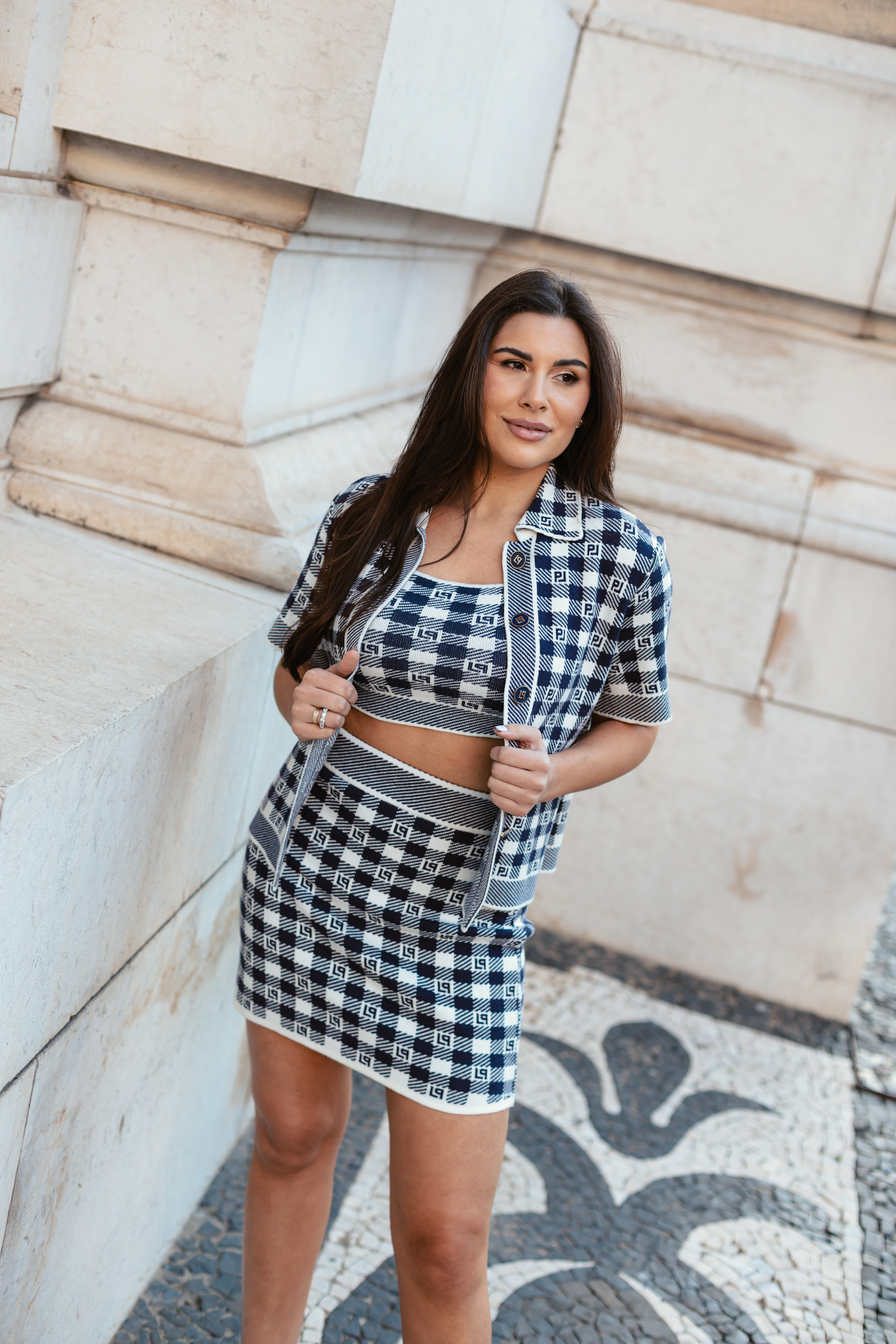 SAIA DE TRICOT CURTA LANÇA PERFUME