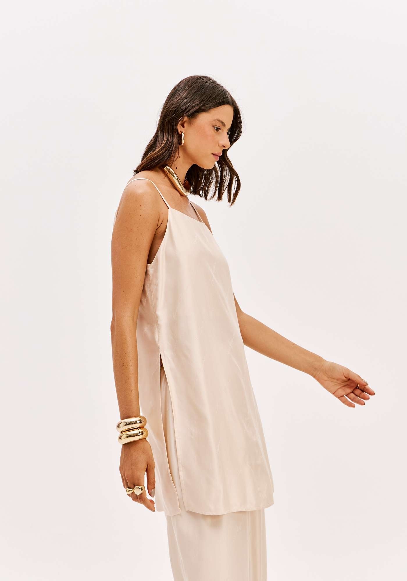 BLUSA ALONGADA DE ALÇA LANÇA PERFUME