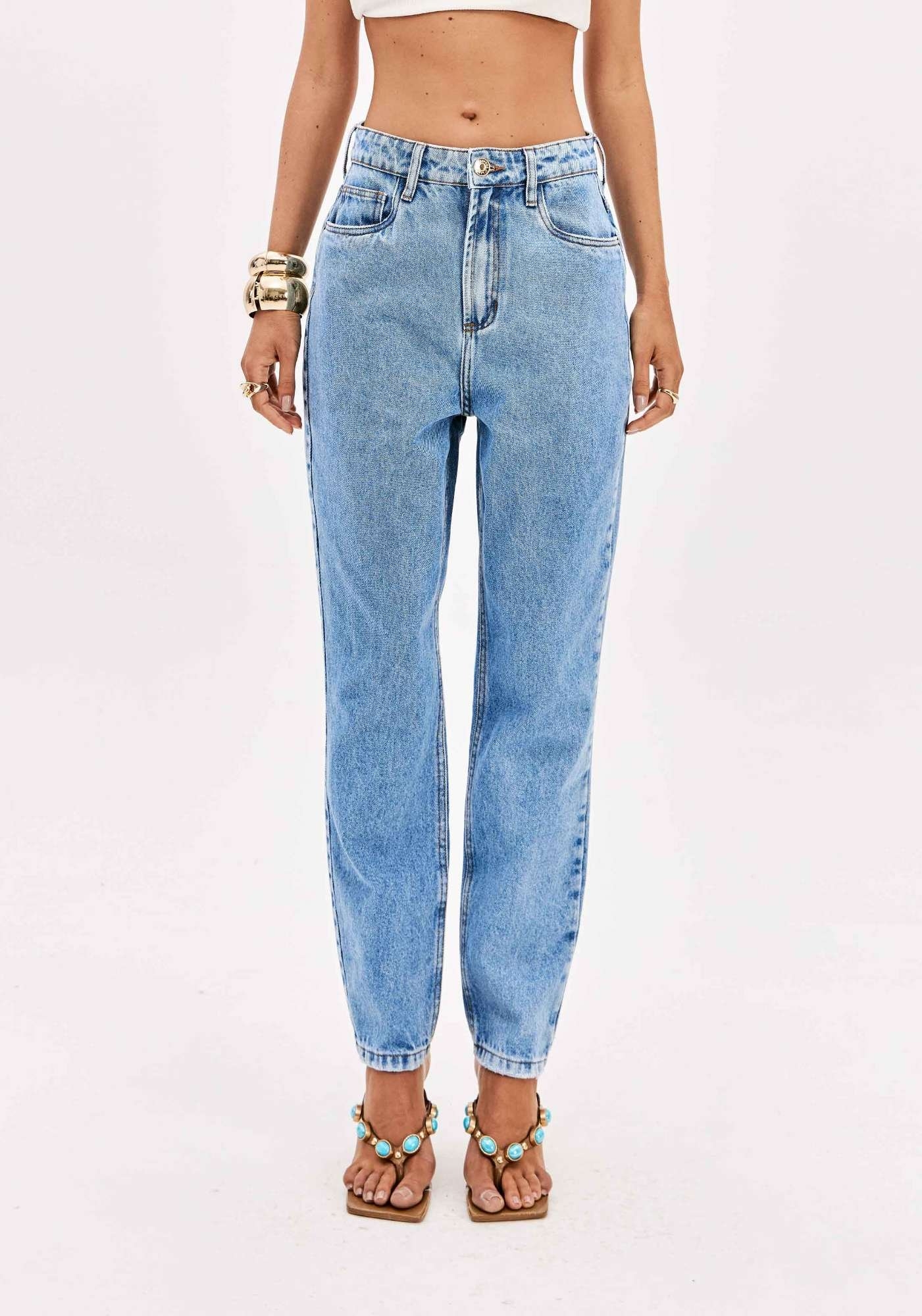 CALÇA JEANS LUNA MOM SUPER HIGH LANÇA PERFUME