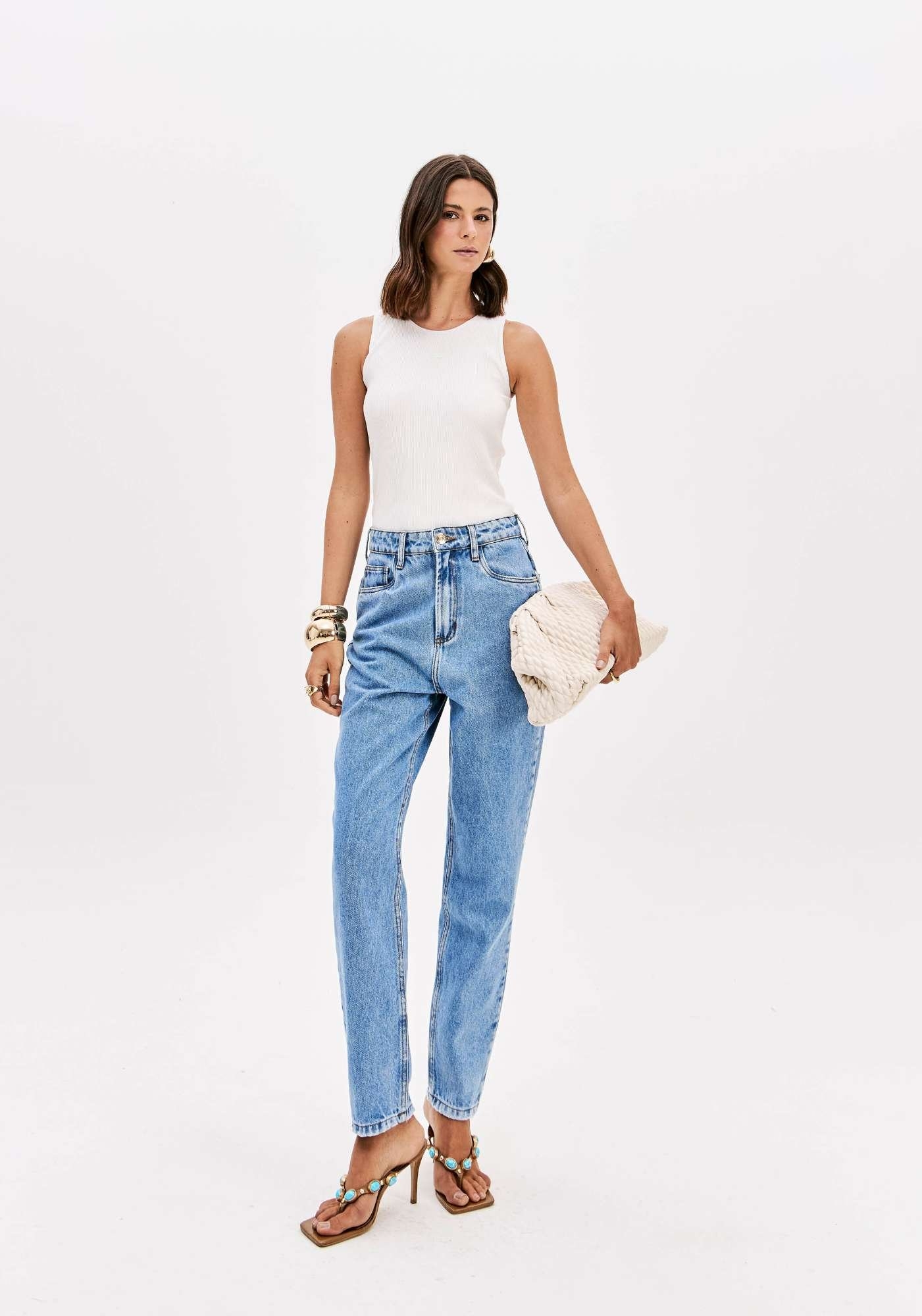 CALÇA JEANS LUNA MOM SUPER HIGH LANÇA PERFUME