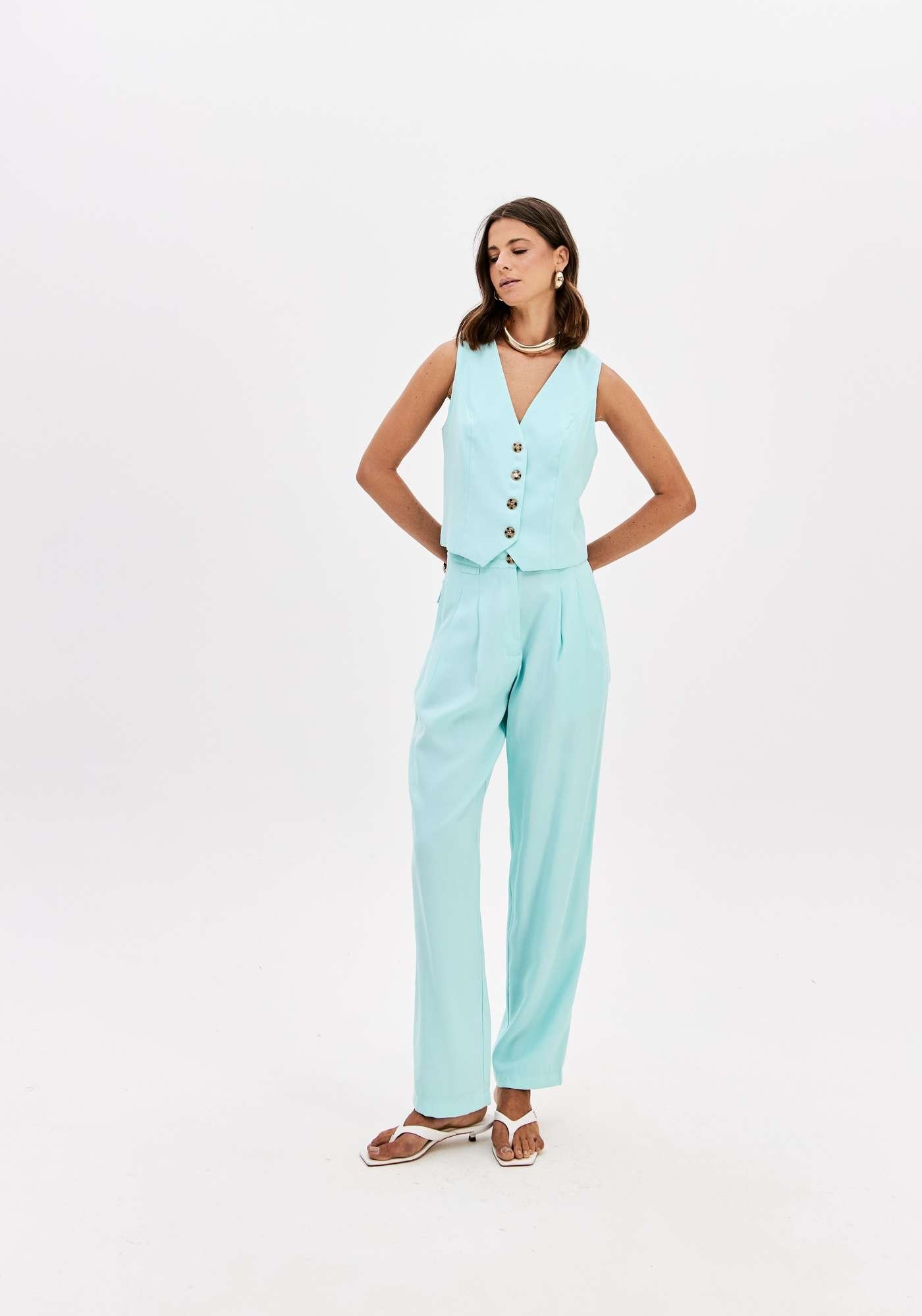 CALÇA CARROT DE CINTURA ALTA LANÇA PERFUME