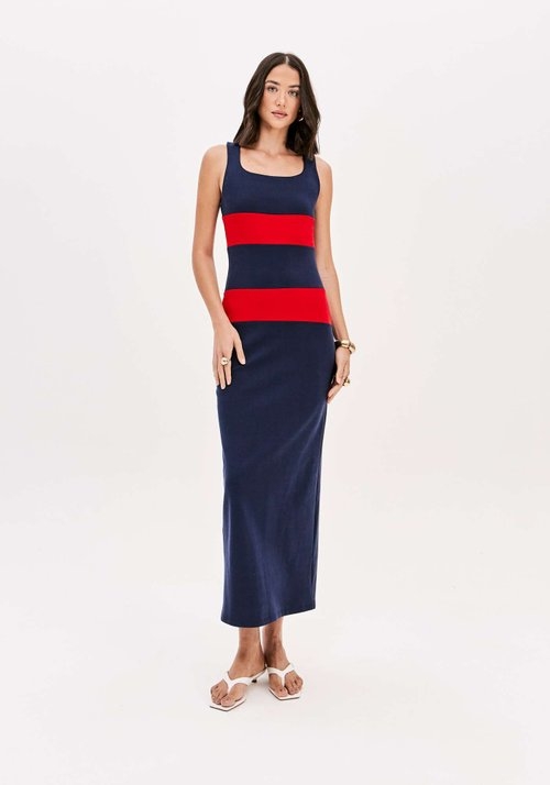 VESTIDO SUPER MIDI COM RECORTES LANÇA PERFUME
