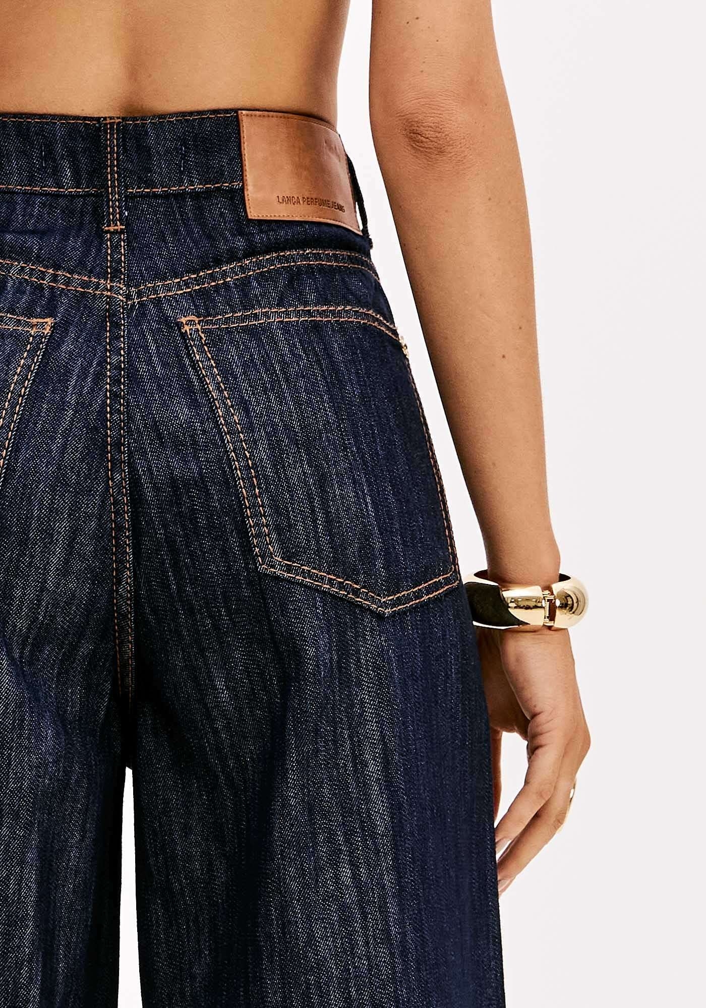 CALÇA JEANS PANTALONA CINTURA SUPER  ALTA LANÇA PERFUME