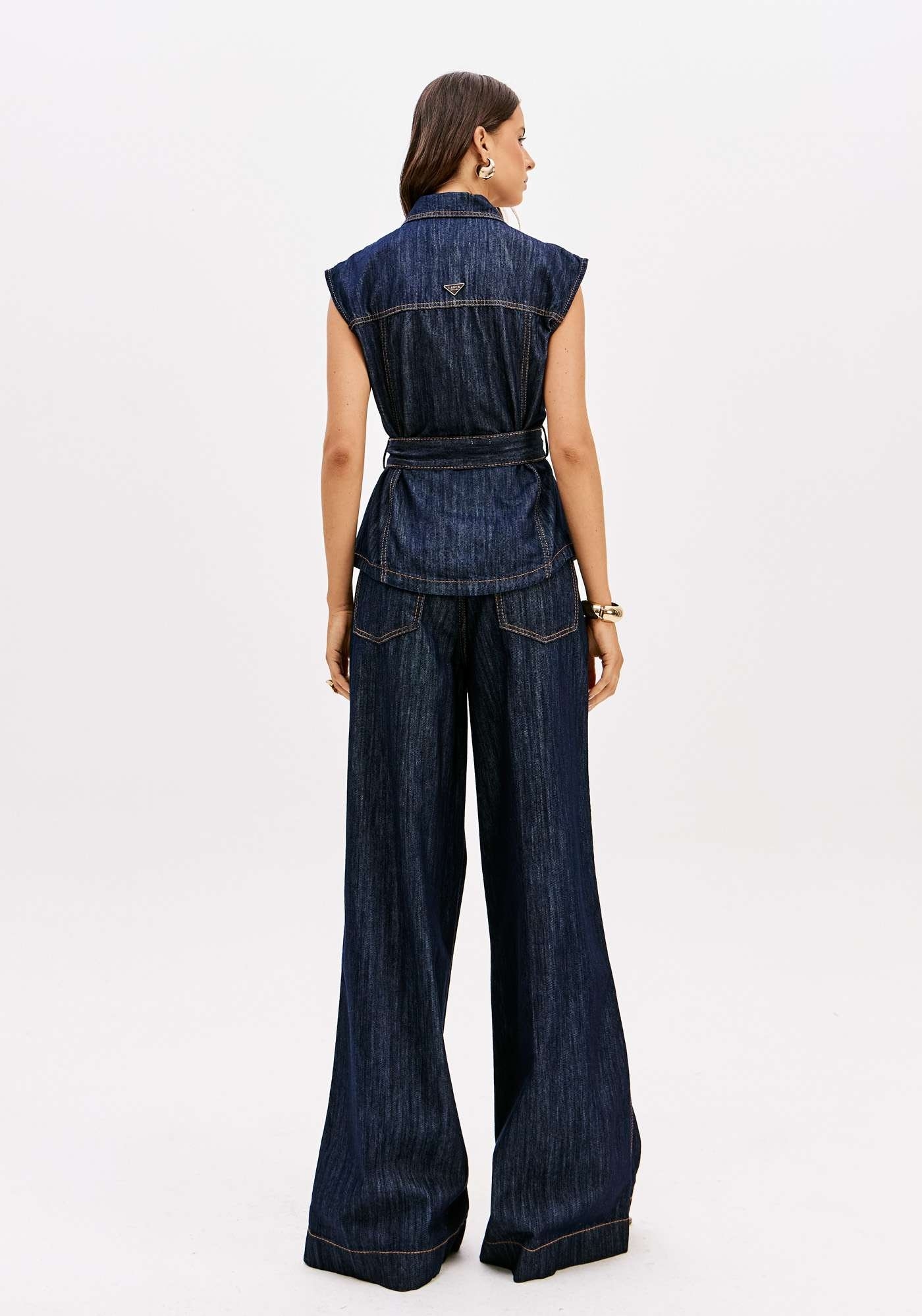 CALÇA JEANS PANTALONA CINTURA SUPER  ALTA LANÇA PERFUME