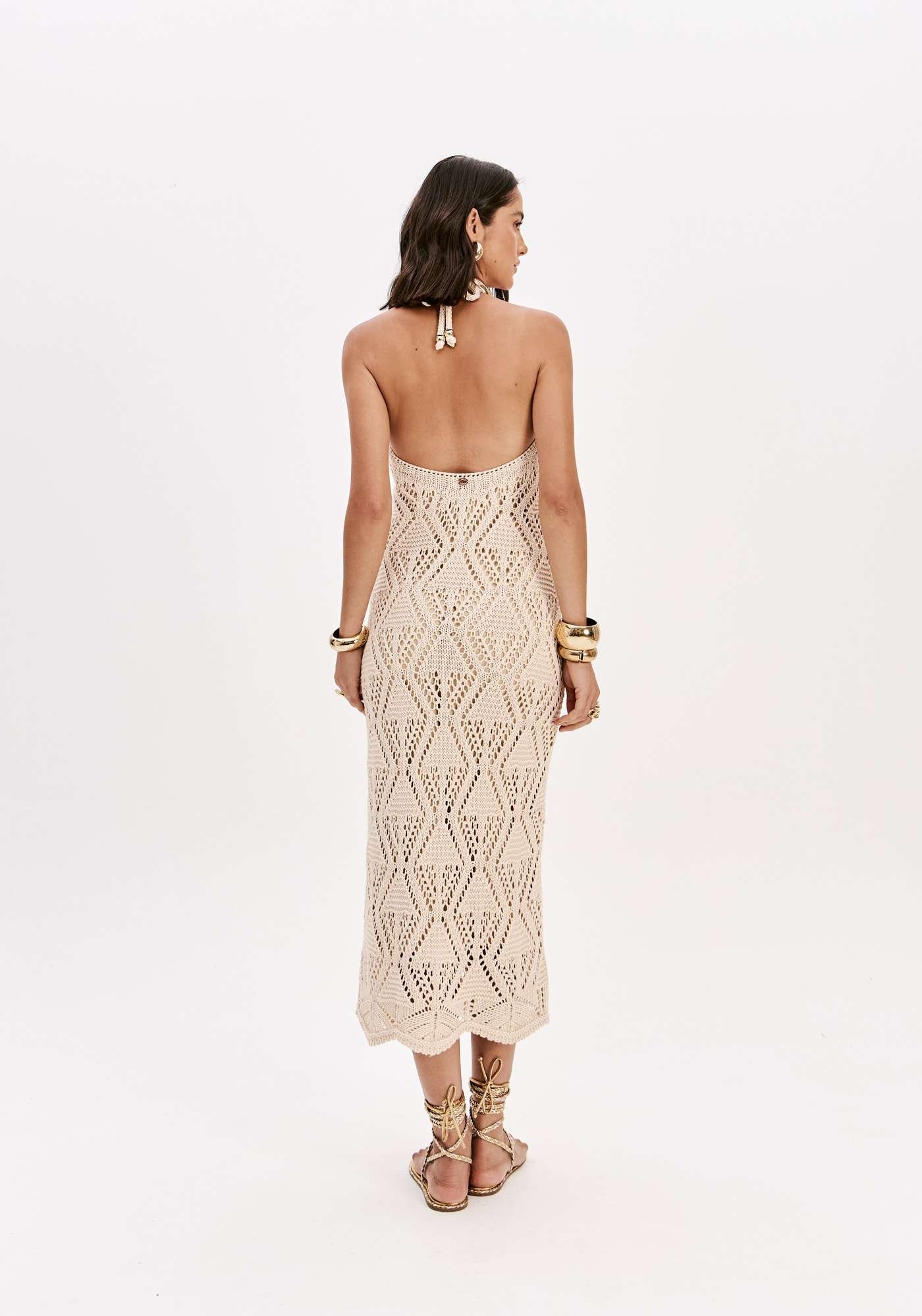 VESTIDO SUPER MIDI TRICÔ FRENTE ÚNICA LANÇA PERFUME