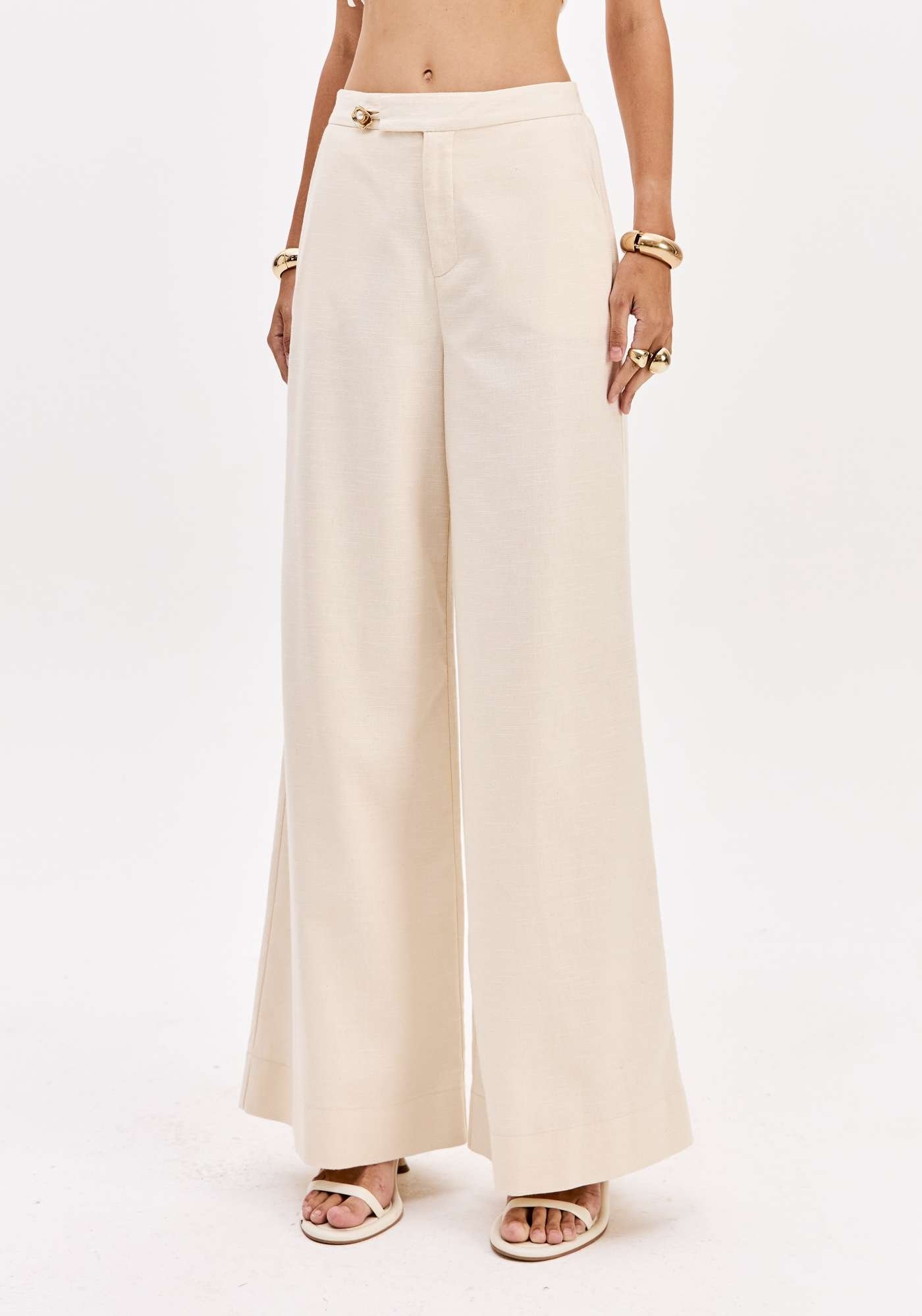 CALÇA WIDE LEG COM CINTURA ALTA LANÇA PERFUME