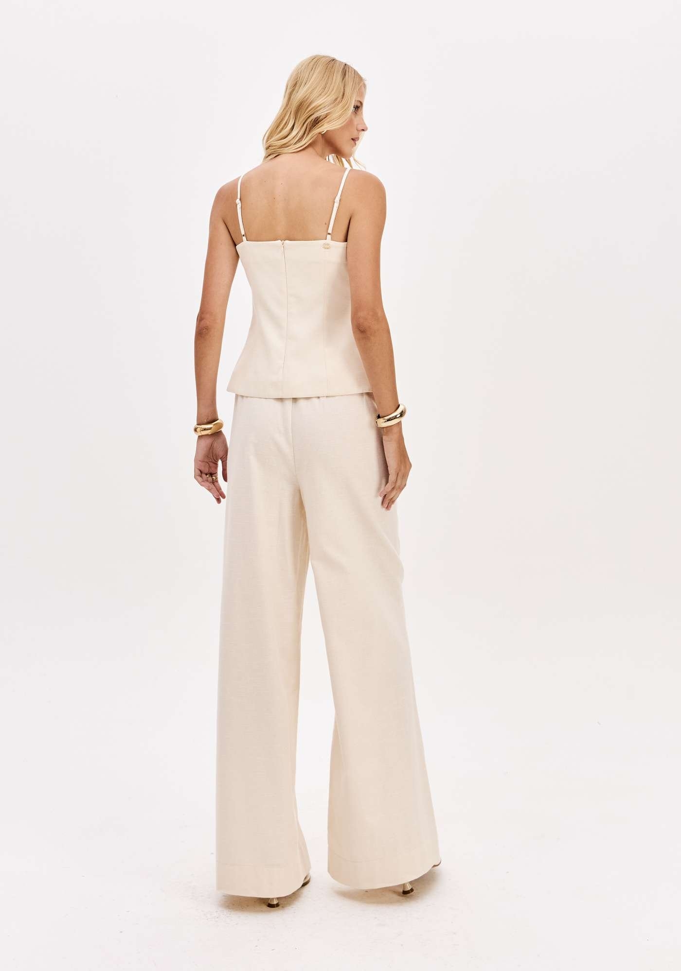 CALÇA WIDE LEG COM CINTURA ALTA LANÇA PERFUME