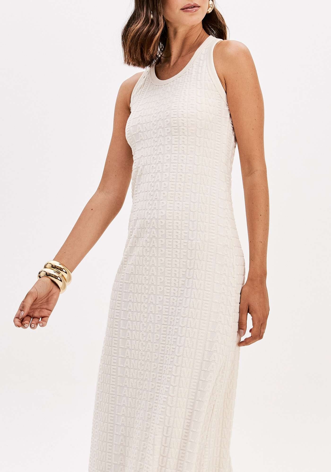 VESTIDO ÊVASE SUPER MIDI LANÇA PERFUME